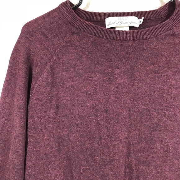 H&M Other - H&M LOGG Red maroon 100% cotton pullover sweater